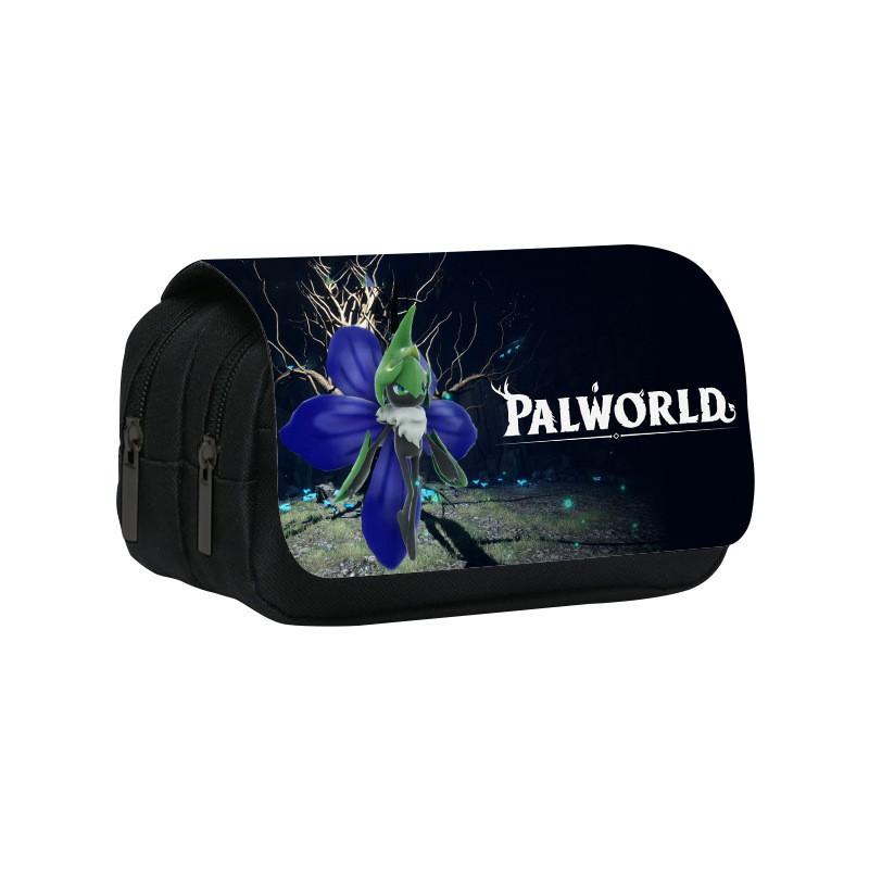 Двухслойный нейлоновый пенал Palworld с мифическими существами для учеников и школьных принадлежностей