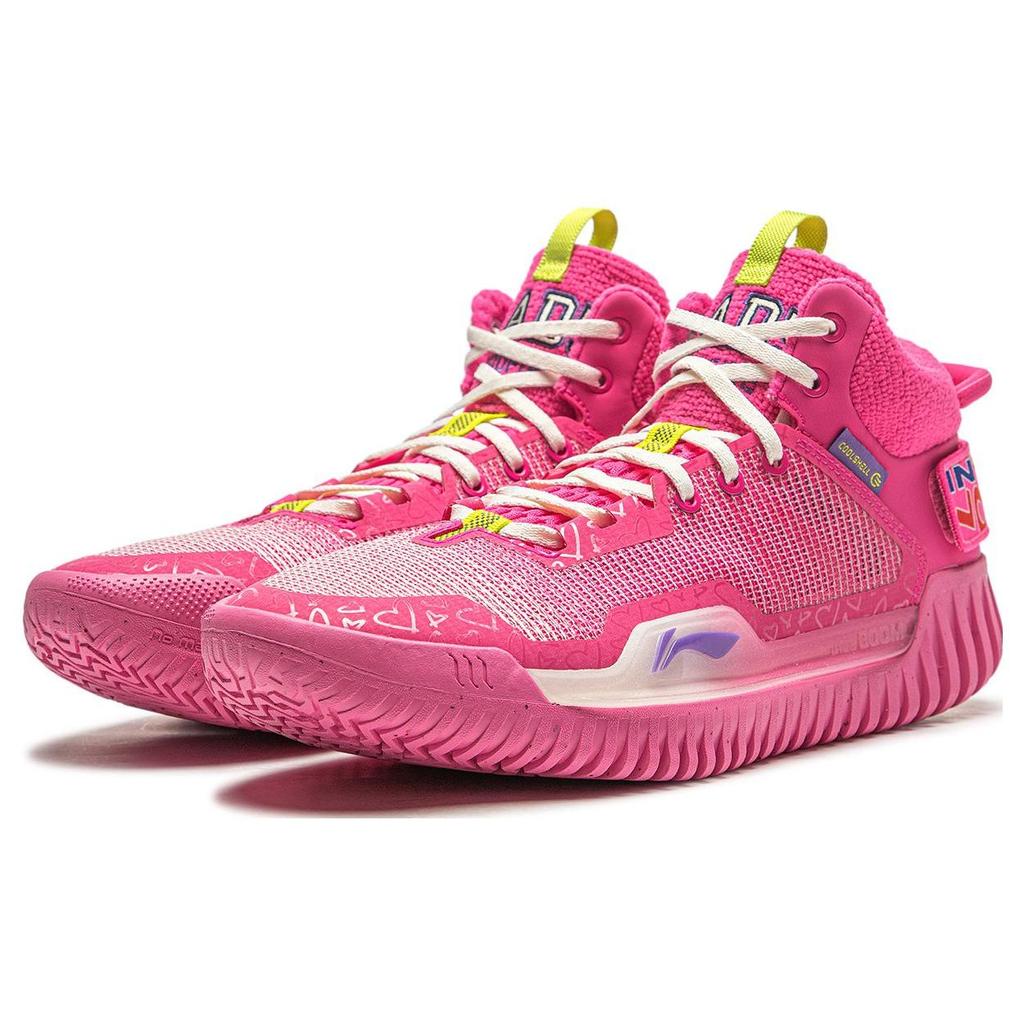 Баскетбольные кроссовки Li Ning Rebound 3 легкие, модные, удобные, из искусственной кожи, с амортизацией, нескользящие, низкие, мужские, розовые, ABFT015-9