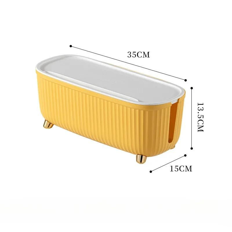 Stripe Wire Cable Storage Case Organizer Box Socket Plug Wireless WiFi Router Board Bracket for Household Bedroom Home Decor