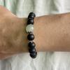 Natural Stone Beaded Bracelet Men 10mm Lava Stone Bead Charm Men Bracelet Jewelry with Original Natural Crystal Gift