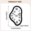Акриловые настенные часы Винтажные эстетические часы 10 дюймов Необычный дизайн Бесшумные настенные часы для ванной комнаты Декоративные подарки