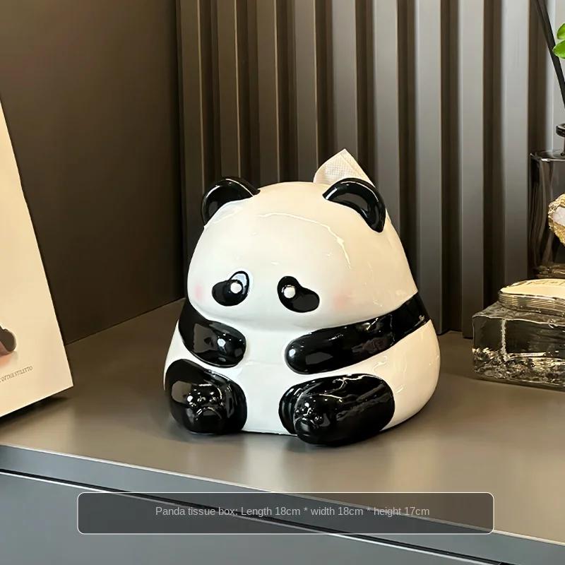 Милая панда коробка для салфеток декоративная копилка креативное домашнее рукоделие гостиная журнальный столик настольная коробка для хранения салфеток