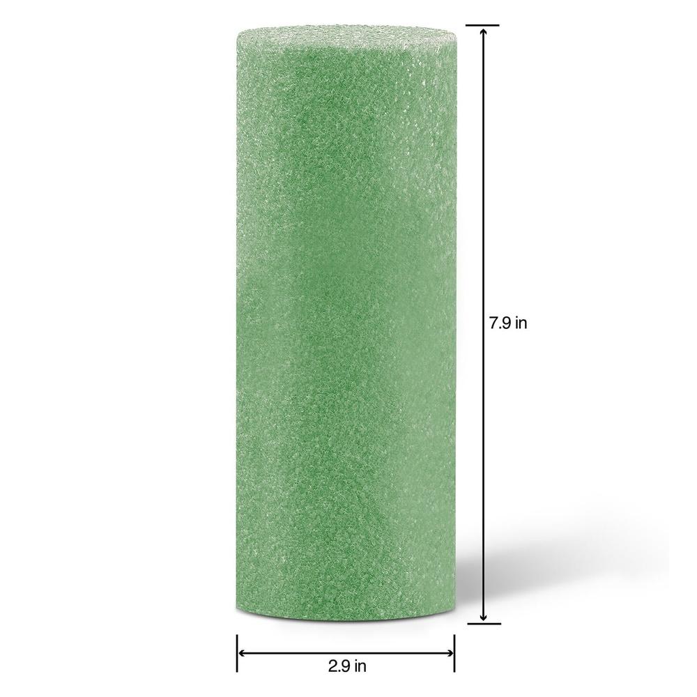 Вставка для вазы Пена 2,9x7,9 дюйма Зеленый Для цветочных композиций Держит искусственные стебли Ветки Легко придать форму Настроить Декор