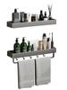 Настенная полка для ванной из нержавеющей стали Без сверления Стойка для хранения полотенец Серая Ванная комната Аксессуары Бытовые предметы