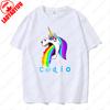 Радужный Единорог Устанавливает Мышцы Пожалуйста, Подождите Спортзал Смешная Наклейка Топы Мужчины Женщины Хипстер Креативная Крутая Футболка Кавайные Футболки Подарки