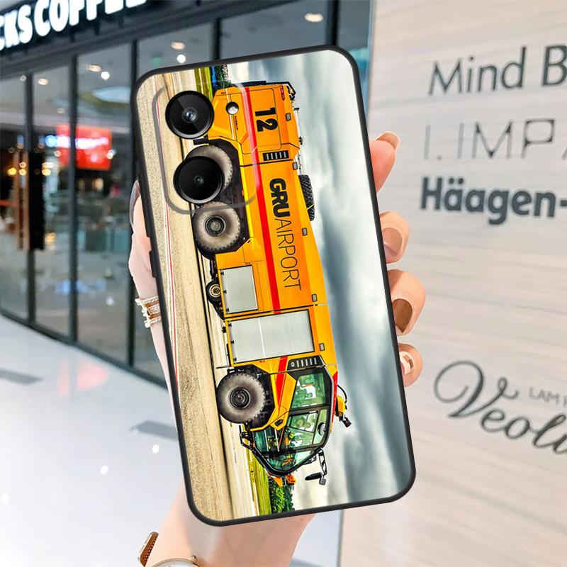 Fire Truck Case For Realme 15 Pro 14 13 11 12 Pro Plus GT7 GT6 C55 C51 C53 C35 C33 C61 C65 C67 C71 C75
