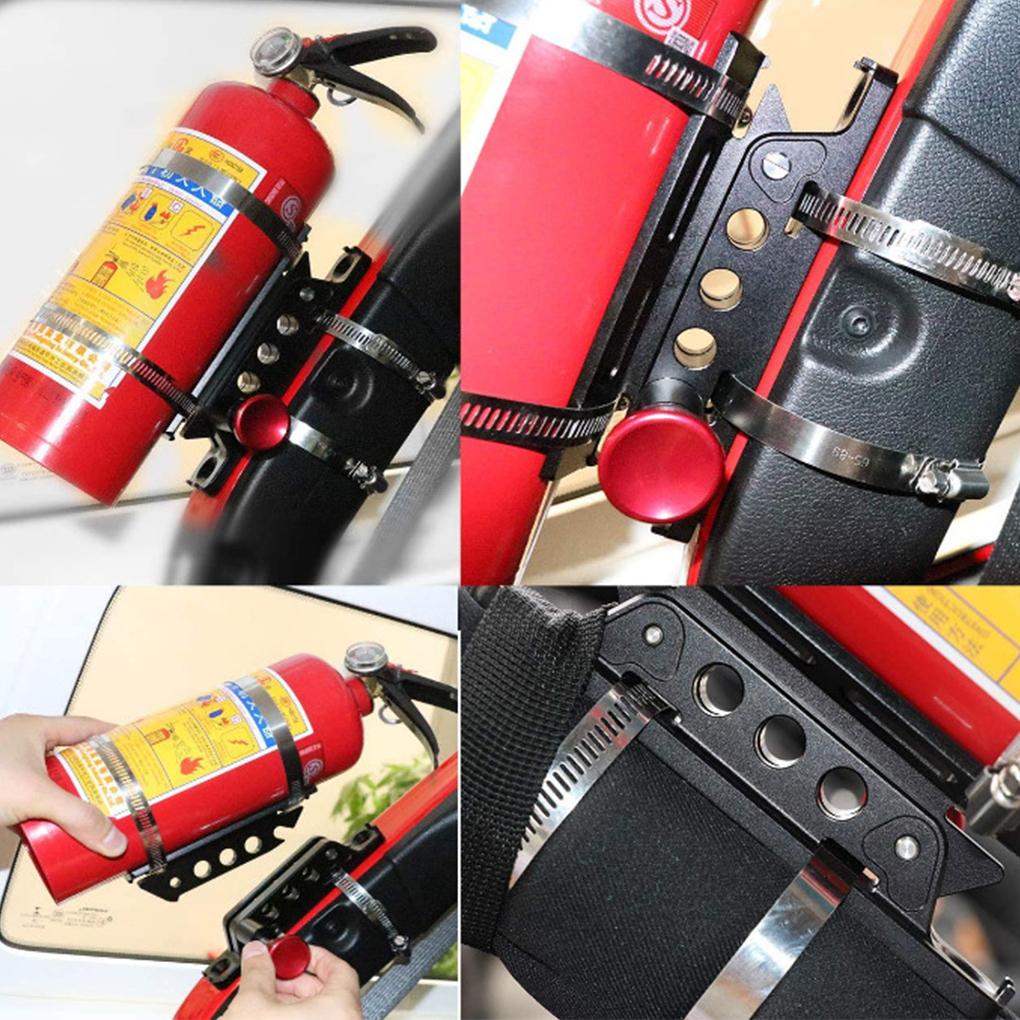 Car Motocycle Extinguisher Mount Bracket Adjustable Fit for Yamaha Polaris Kawasaki Can Am Fire Extinguisher Holder