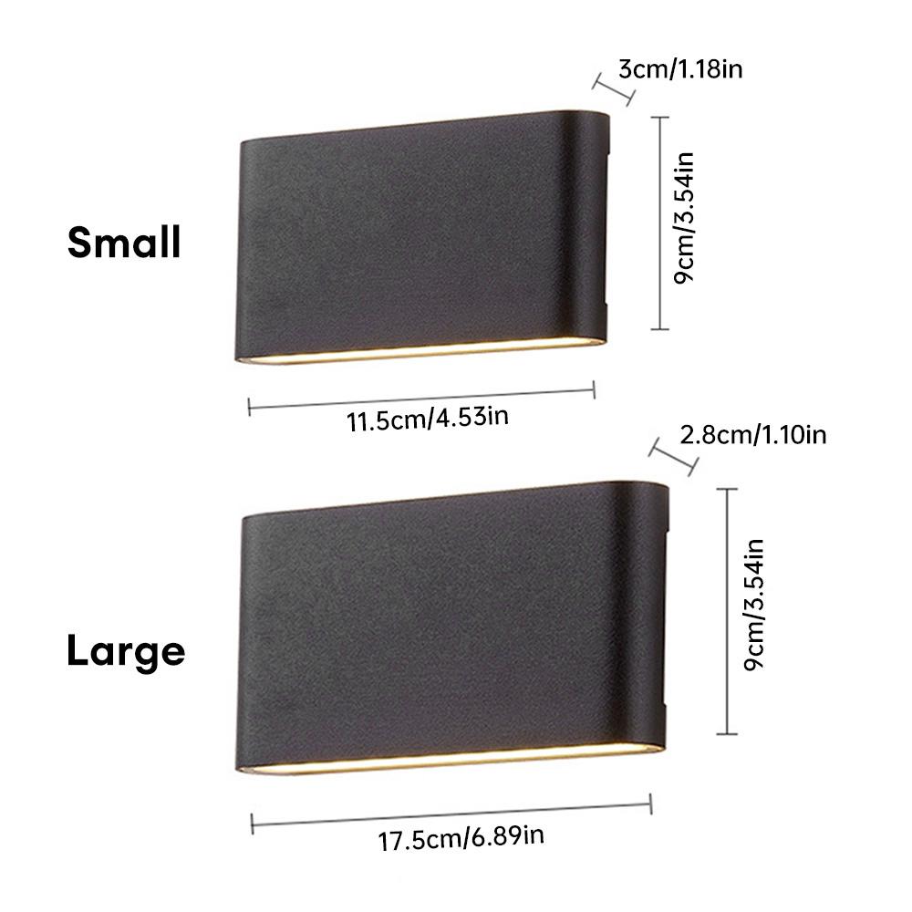 Новый светодиодный настенный светильник 6/12 Вт, настенный светильник для улицы и помещений, водонепроницаемый, IP65, для крыльца, коридора, ограждения, алюминиевый, теплый свет, прикроватная лампа