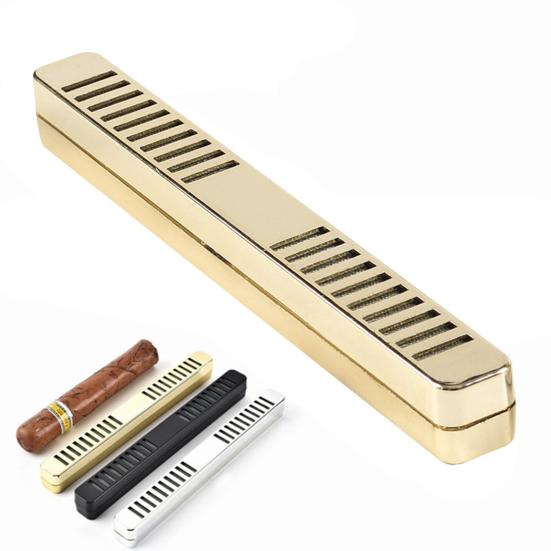 Увлажнитель для сигар с мягкой губкой, длинная пластиковая коробка с полосками, дышащий, увлажняющий, портативный хьюмидор для сигар, коробка с полосками для домашнего использования