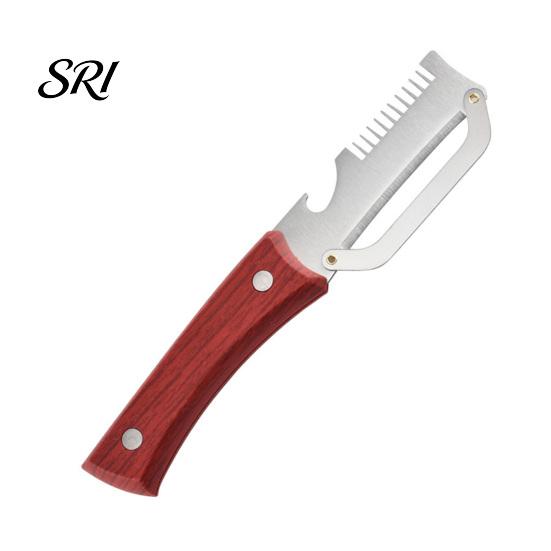 Meal Prep Kitchen Gadget Vegetable Peeler with Wooden Handle Stainless Steel Blade Tool Comfortable Built-in Bottle Opener for Peeling And Slicing