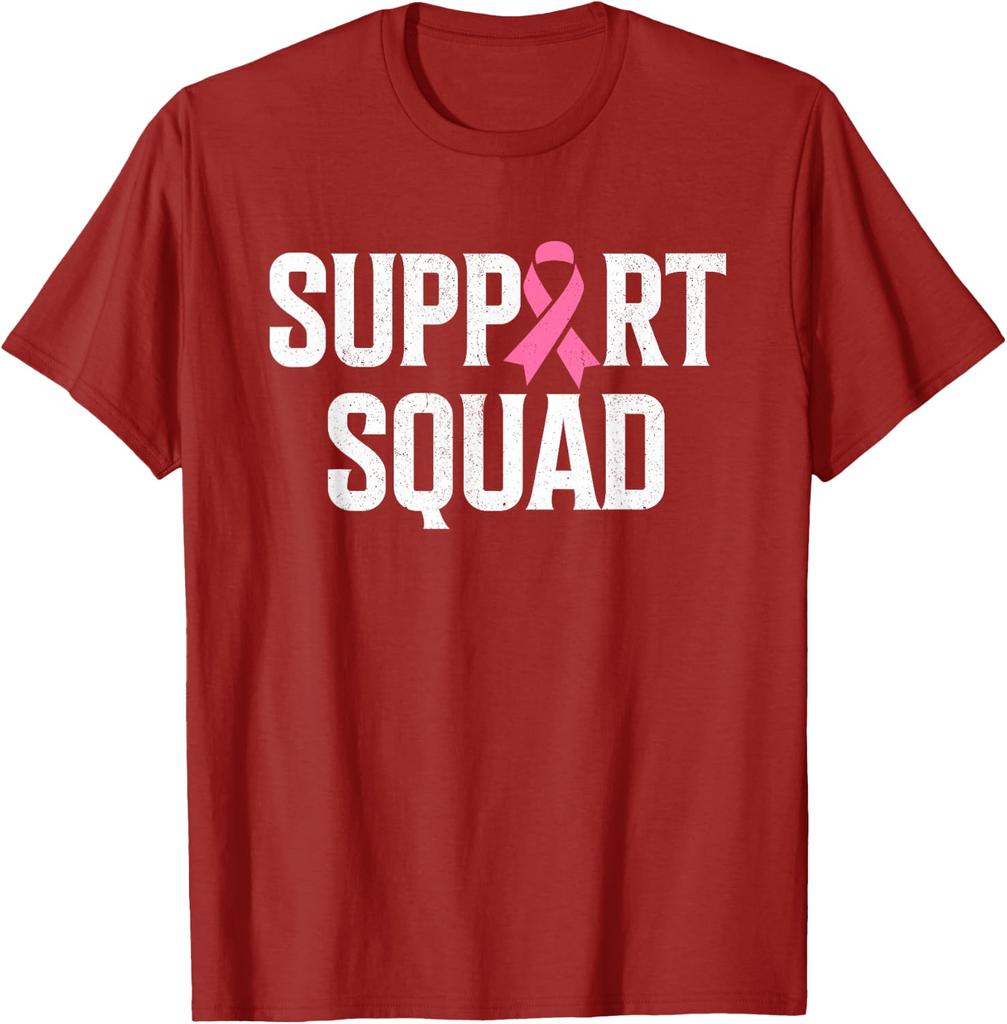 TXBreast Cancer Warrior Support Squad T-shirt Women's Breast Cancer Awareness T-Shirt