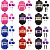 Kids Girls Cheer Leader Costume Halloween Cheerleading Uniform Dress with Pom Poms Stocking Hair Tie