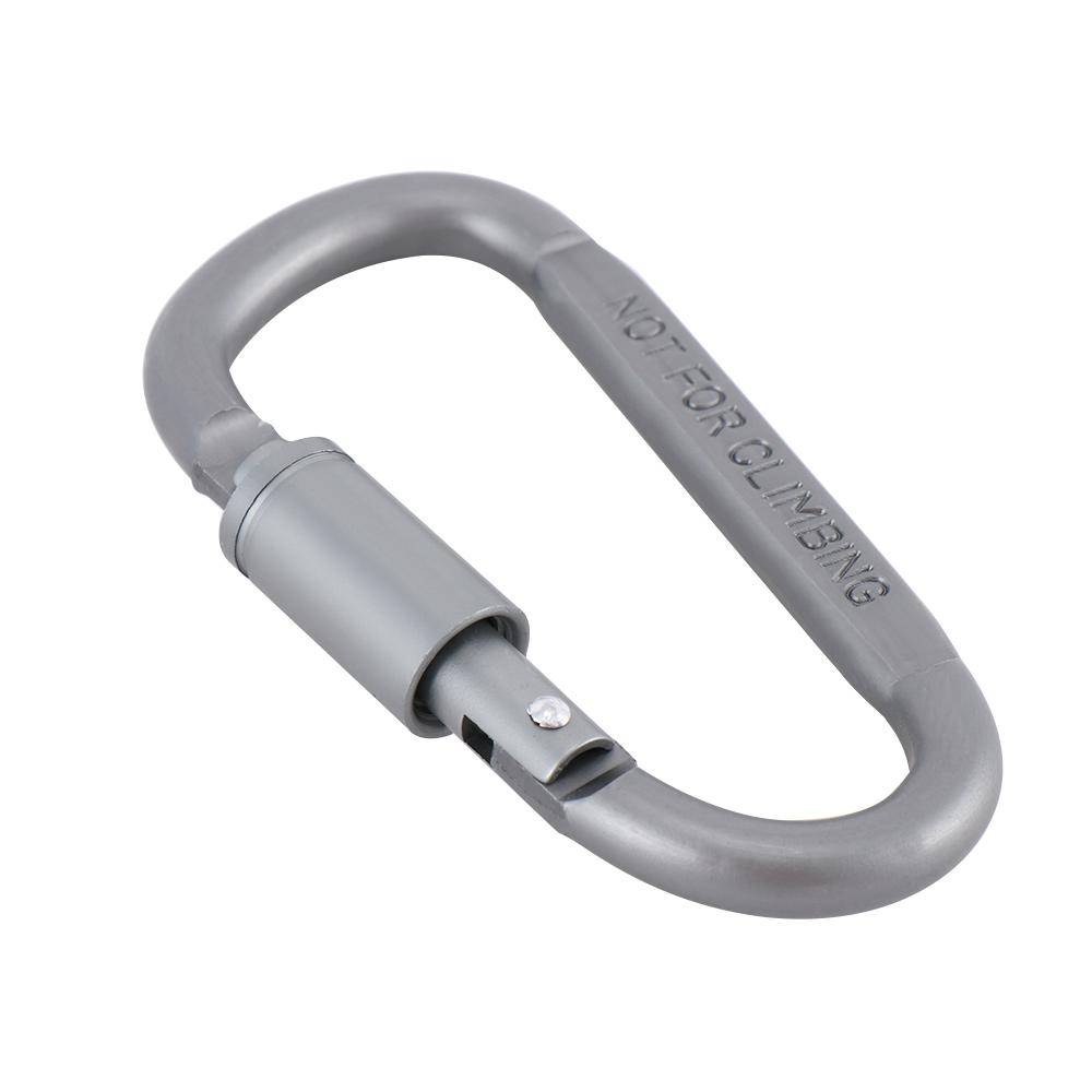 D Shape Outdoor Tools Camping with Lock Aluminum Zinc Zinc Alloy Climbing Hook Keyring Carabiner Key Buckle
