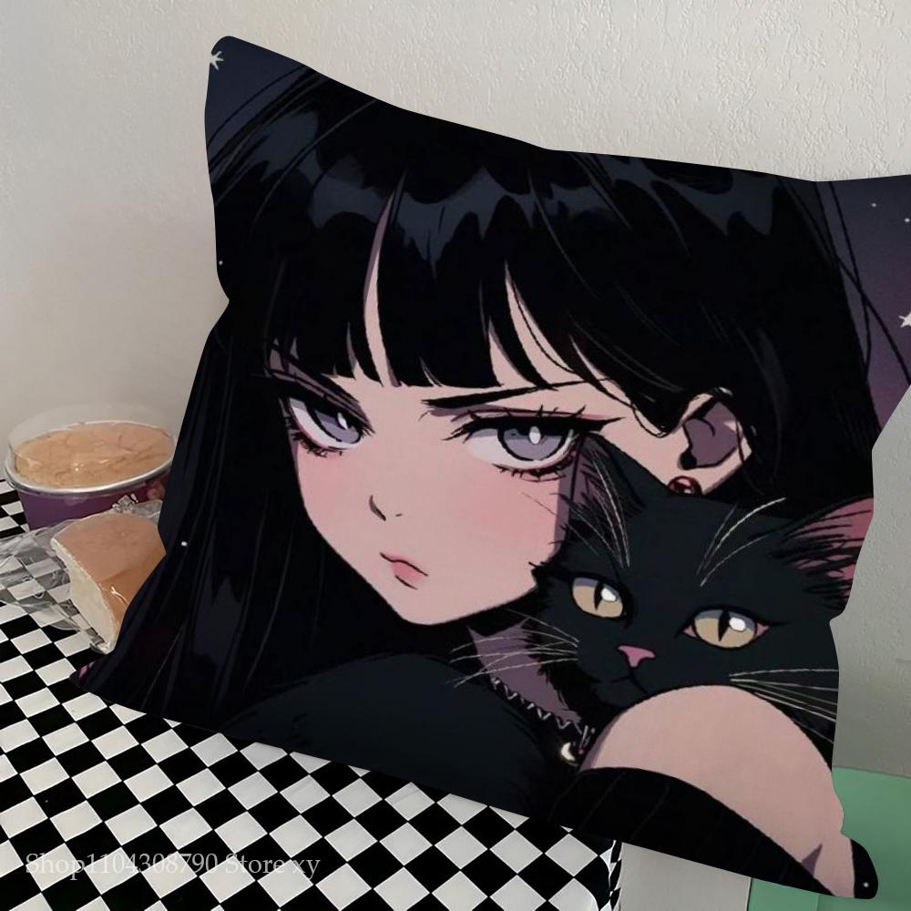 1 шт. Настроение Тело Лунная Леди Классический Аниме Наволочка Квадратная Спальня Диван Досуг Комфорт Подушка Авто Гостиная Дом Украшение