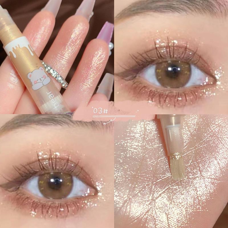 Waterproof Shiny Diamond Highlight Pen Eye Makeup Highlighter Waterproof Pearl White Brighten Silkworm Shadow Liquid Eyeliner