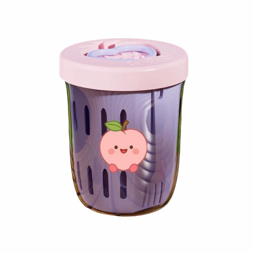 Drippable Breakfast Cup Salad Cup Fruit Storage Jar Double-layer Fruit Salad Cup Kitchen
