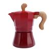 150ml Stovetop Coffee Maker Single Valve Aluminum Coffee Machine for Lovers Beginners Red