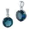 Серебряная подвеска с топазом Лондон Блю 2.213ct (2012399)