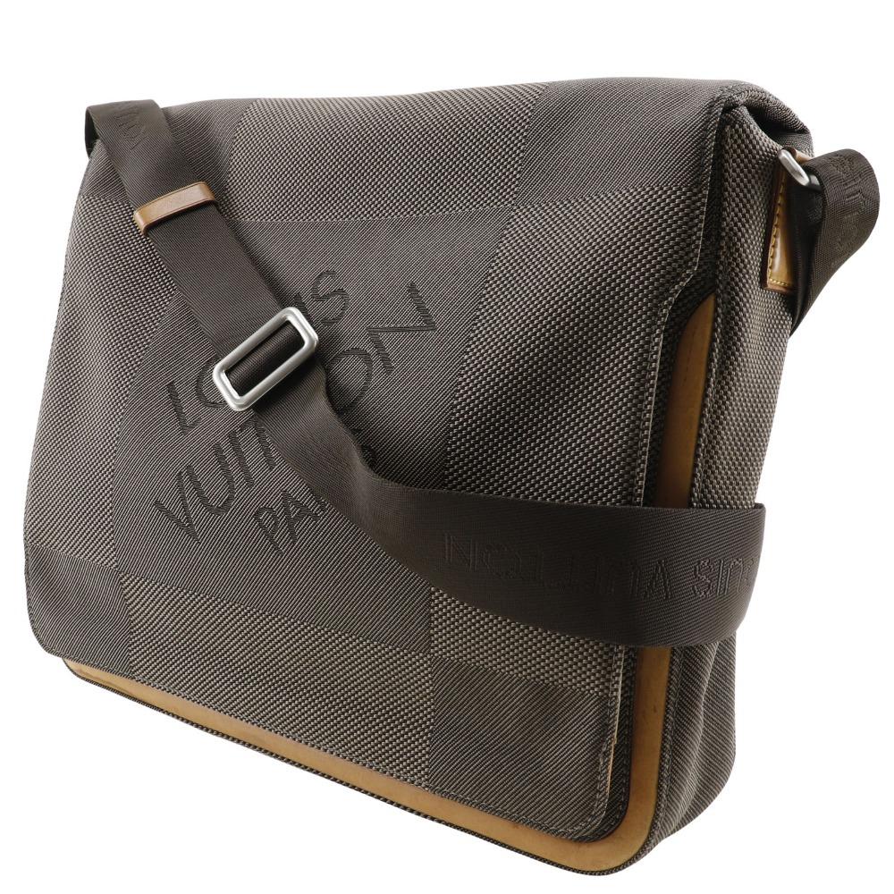 Louis Vuitton Сумка через плечо Messager M93030 Цвет Tail Brown Материал Damier Jean Canvas мужская Б/У