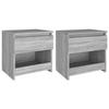 VidaXL Bedside Tables 2 Pcs Sonoma Grey 40x30x39cm Engineered Wood 815132