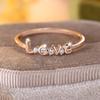 Кольцо Sterling Love Finger Ring для помолвки с изящными блестящими циркониевыми аксессуарами в подарок на День святого Валентина