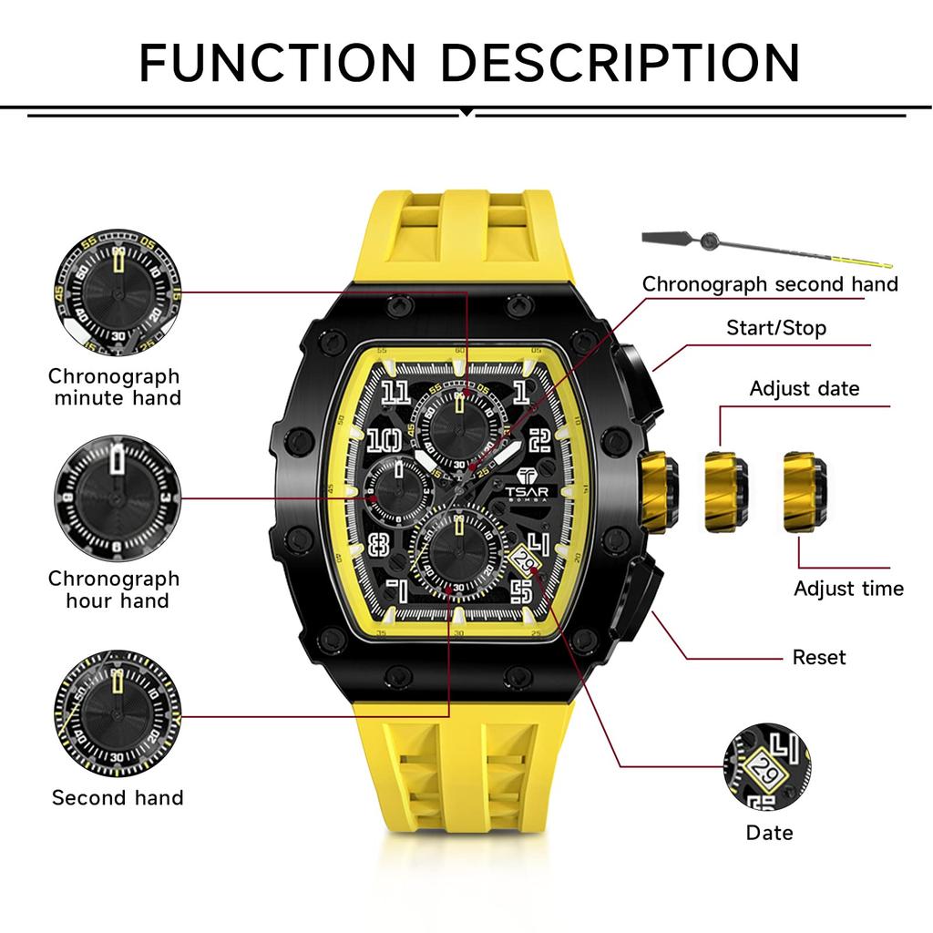 TSAR BOMBA Часы наручные часы 5ATM водонепроницаемые типа Tonneau часы Tokei бизнес нержавеющая сталь спортивные роскошные модные повседневные часы бочкообразная форма