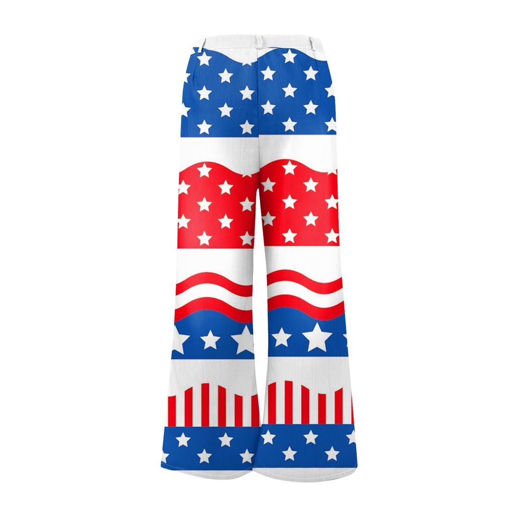 Широкие расклешенные джинсы для женщин с карманами, мешковатые брюки с винтажным цветочным принтом и высокой талией, свободные брюки