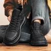 Мужские модные высокие кроссовки, универсальный британский стиль, мужские ботинки Мартин на толстой подошве, повседневная спортивная нескользящая кожаная обувь для скейтборда