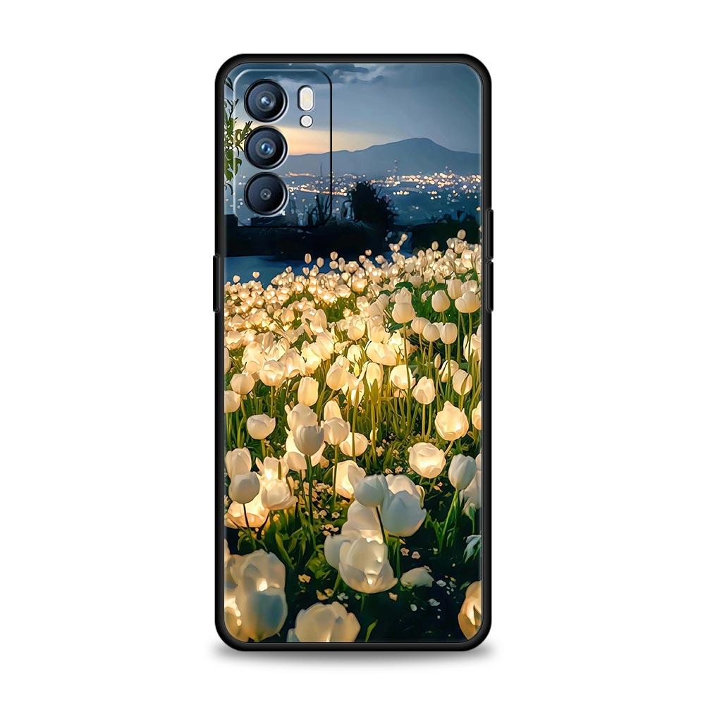 Чехол 'Цветочное море Розовое Сакура' Для Oppo Reno14 Reno13 Reno12 11 F 10 Find X5 X9 Pro A54 5G A53 A9 A16 A78 4G A80 A98