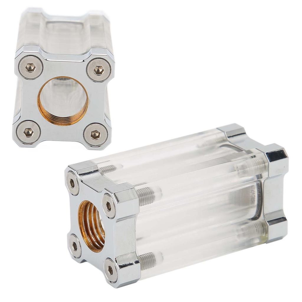 Water Cooling System Filter 40 Mesh Single Sided Filter Computer Water Cooling System Brass Acrylic G1Celsius4 Thread Liquid Filter