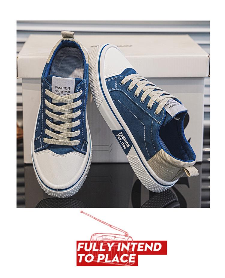 Men's Low Top Canvas Sneakers - Versatile Spring/Autumn 2025 Trendy Casual Sports Shoes