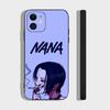 Чехол для телефона NANA Аниме Черно-белый Цвет Для iPhone 17 Air 16 15 14 13 Pro Max 11 12 Черный Силиконовый Чехол