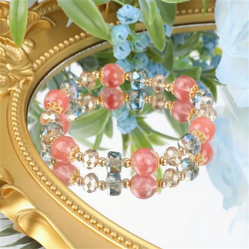 Мода Лучшее для Рождества Милые браслеты Идеальный осенне-зимний аксессуар для любимых Рождественские ювелирные подарки Розовый многоцветный Вдумчивый подарок