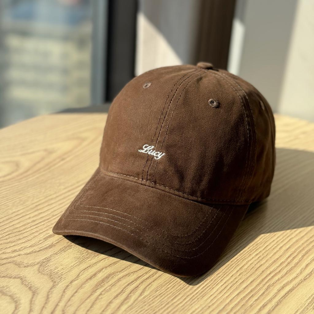 Korean-style small letter embroidered soft-top hat for women2026New baseball cap for men, makes the face look smaller, casual and versatile