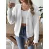 Women's Autumn and Winter Pearl Button Casual Solid Color Cardigan Sweater