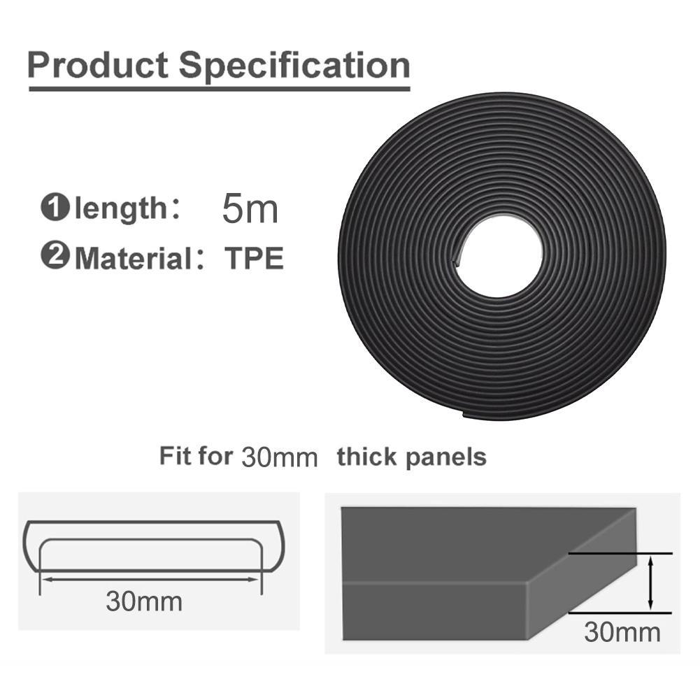 TPE Edging Trim 5 Meter Roll Perfect for Cabinets and Shelves Restoration