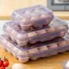 Прозрачный держатель для яиц для кухонного хранения Прозрачные пластиковые контейнеры-органайзеры с дизайном для легкой очистки Кухонная подставка для яиц