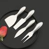 6Pcs Matte Gold Mini Knife Fork Cheese Tool For Butter Cheese Slicer Cutter Stainless Steel Cutlery Tool Kitchen Gadget