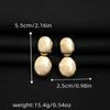 Irregular Teardrop Earrings Modern Design Oval Drop Earrings Geometric Earrings  Women