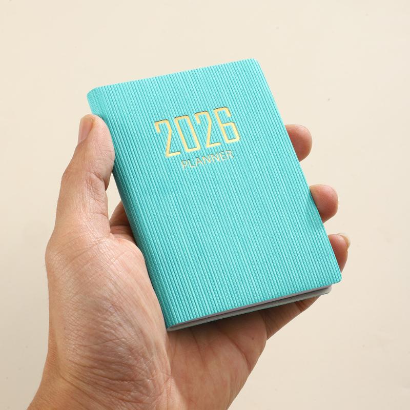 A7 2026 Английский Планировщик Книга Мини Портативный Карманный Ежедневник 60 Листов 120 Страниц Тонкий Еженедельный Календарь Журнал Агенда