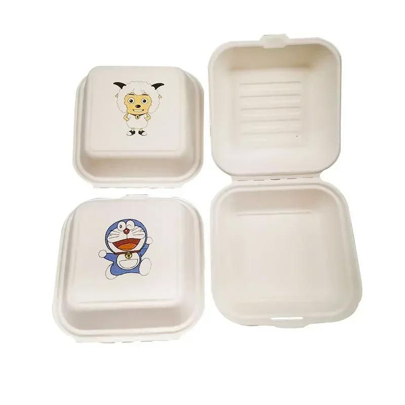 Одноразовые экологически чистые коробки для завтрака, упаковка для готовки, контейнеры для еды, коробки для бенто, свадебные коробки для детского душа, пасхальные коробки для упаковки тортов