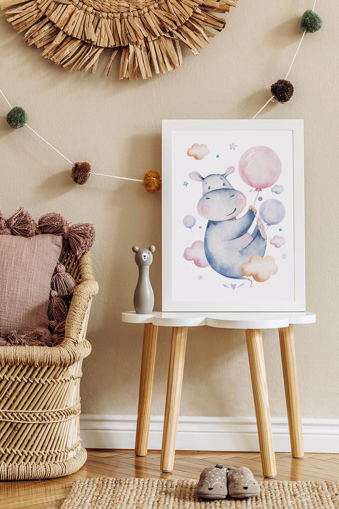 Плакатные картинки для детей бегемот животные