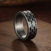 Винтажные кованые многогранные титановые кольца для мужчин и женщин, черное матовое кольцо из нержавеющей стали, свадебные помолвочные украшения, подарок