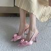 Мода Розовый Мода Острый Носок Женские Туфли Босоножки На Высоком Каблуке Женская Обувь Слипоны Повседневная Женская Обувь Босоножки Туфли Лодочки
