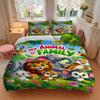 Animal Family Adventure Print 3Pcs Bedding Setduvet Cover With 2 Bedropillowcase Home Birthday Gift