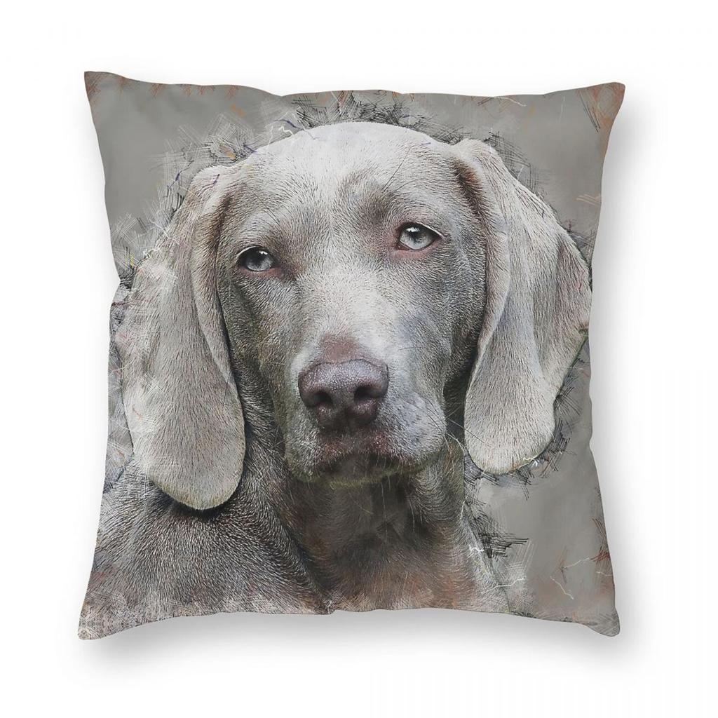 A Beautiful Weimaraner Square Pillowcase Polyester Linen Velvet Creative Zip Decorative Pillow Case Room Cushion Case