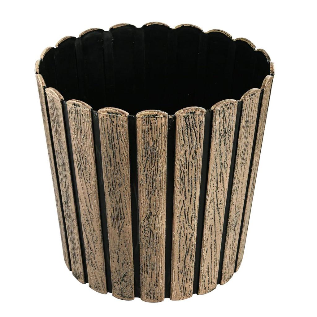 2 шт. Горшки 11 дюймов с деревянной текстурой для растений, для балкона и гостиной | Цветочные горшки для сада | Декоративные кашпо для домашнего декора