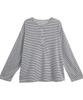 Seutaetigbeullum Свободная хлопковая полосатая футболка-henley (белый)