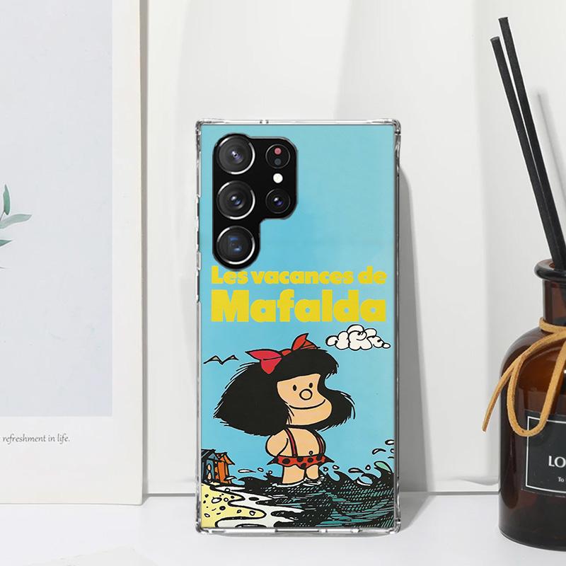 Mafalda Cartoon Phone Case For Samsung Galaxy Note 20 Ultra 10 Plus 9 8 M11 M12 M21 M30S M32 M51 M52 J4 J6 + J8 Art Fundas