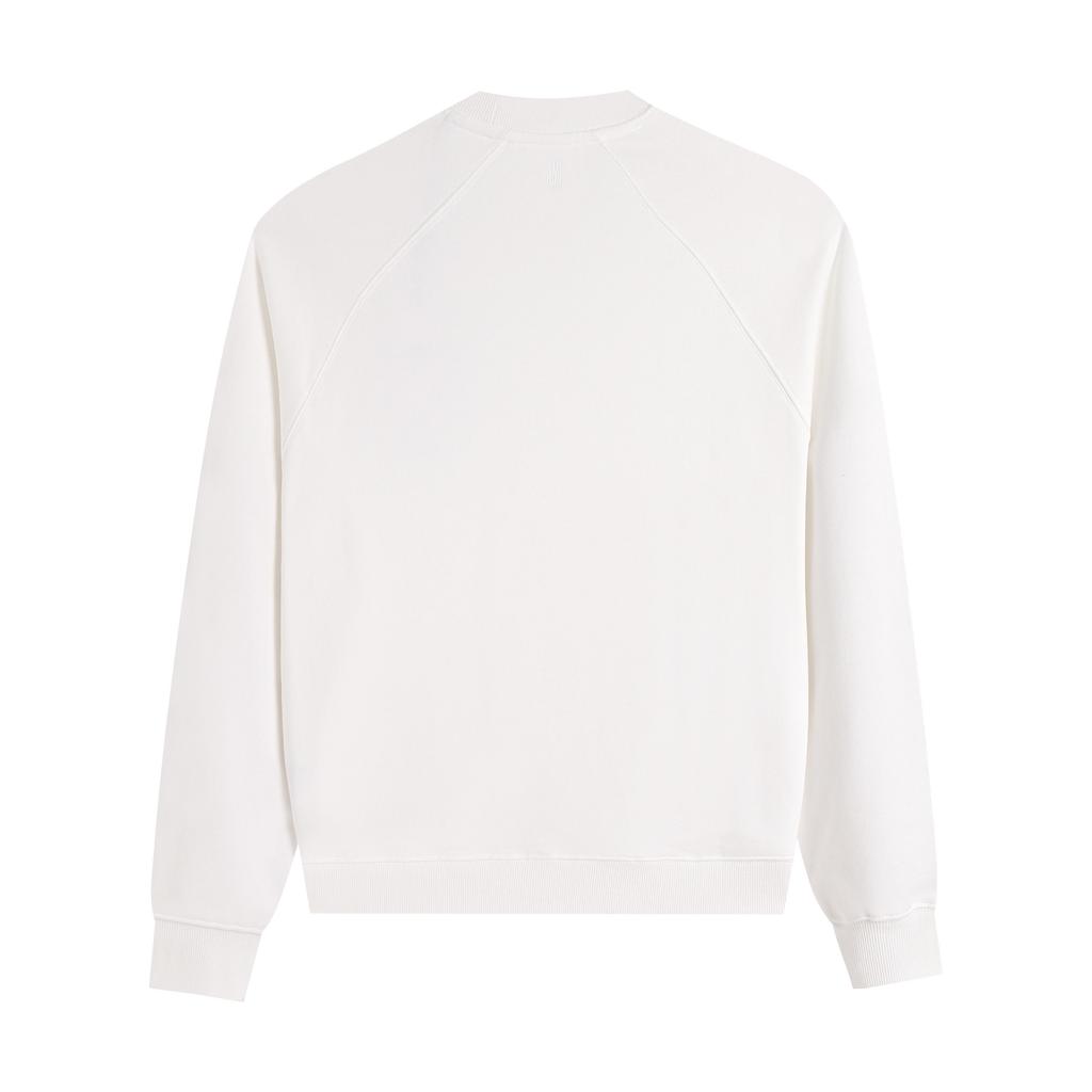 216 AMI 2025 Осень и Зима Новое Худи с Большим Логотипом Сердца из Высококачественного Хлопка с Круглым Вырезом Мужской Пуловер